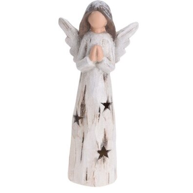Nativity II kerámia LED  angyalka, 32 cm