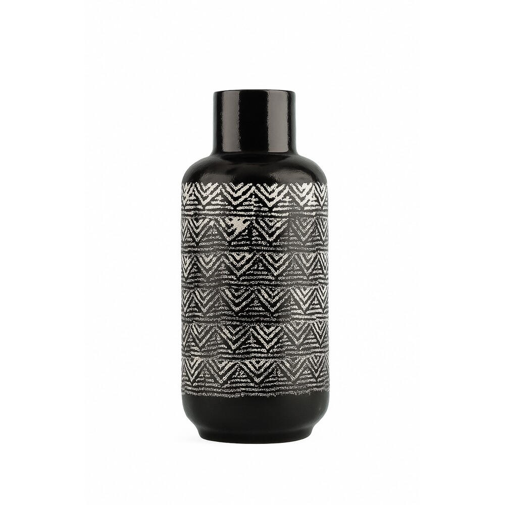 Wazon ceramiczny YL711 Zuba, czarno-biały