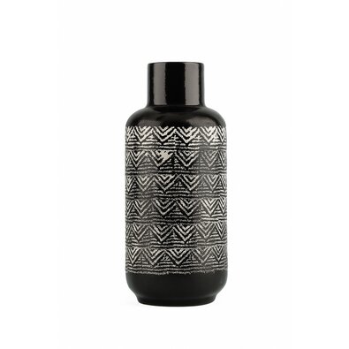 Vaza din ceramica YL711 Zuba , alb-negru