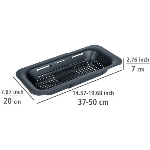 Scurgător telescopic Wenko, pe chiuvetă,36 - 50 cm