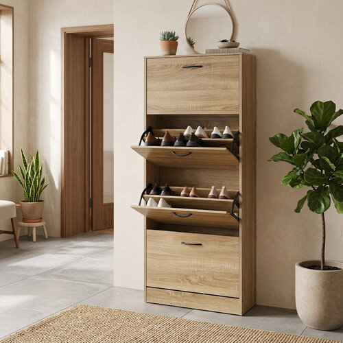 Schuhschrank mit Fächern G1018 OAK, Eiche