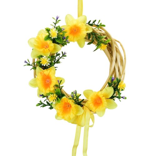 Coroniță de răchită de primăvară Narcisa, 20 cmgalben,