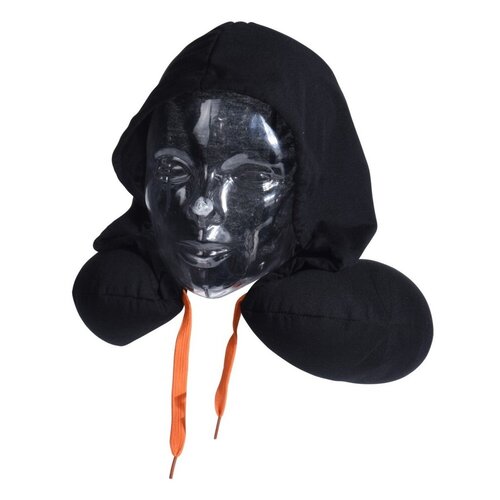 Proworld Potovalna blazina s kapuco 32 x 30 cm,temno siva