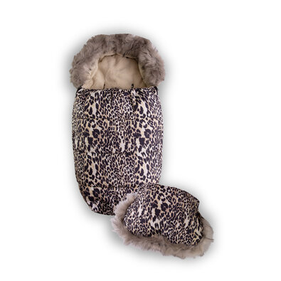 Fusak s rukávnikom vzor leopard, 100 cm