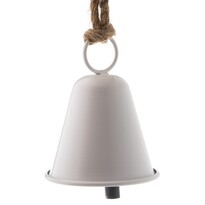 Kovový zvonček Ringle biela, 9,5 x 12 cm
