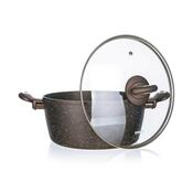 Cratiță Banquet Premium Dark Brown, cu capac, 28 cm