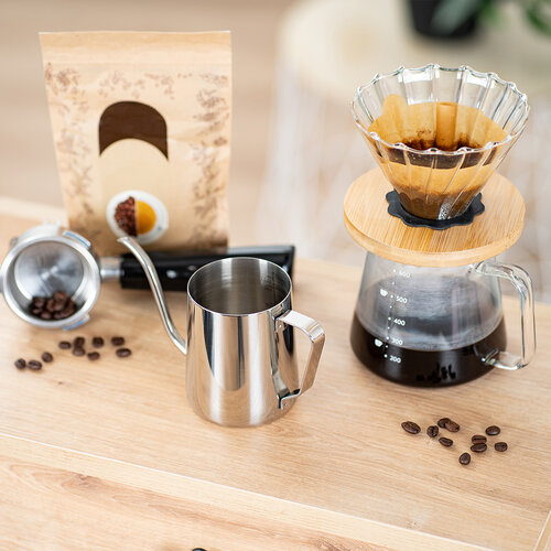 4Home Cana din oțel inoxidabil pentru cafea filtrată, 350 ml