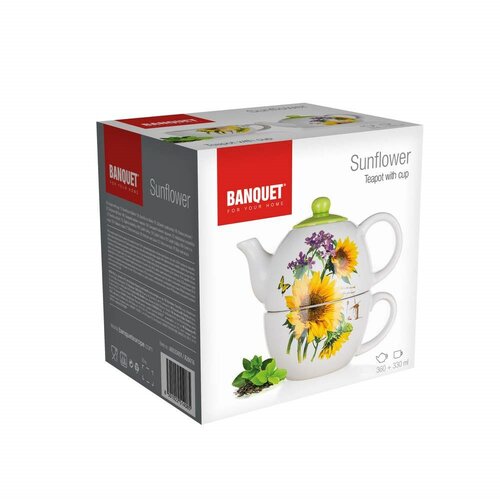 Banquet Keramická konvička s šálkem SUNFLOWER