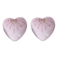 Zestaw aksamitnych ozdób świątecznych Altom „Shiny Hearts” 2 szt., różowy Zestaw aksamitnych ozdób świątecznych Altom „Shiny Hearts” 2 szt., różowy