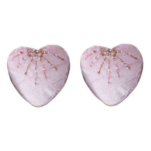 Zestaw aksamitnych ozdób świątecznych Altom „Shiny Hearts” 2 szt., różowy
