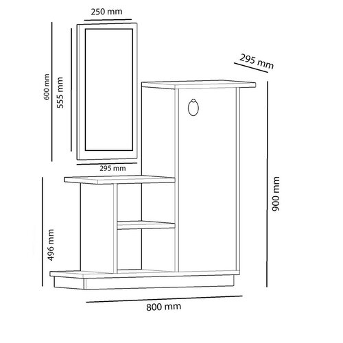 Set de hol Asia Oak and Anthracite