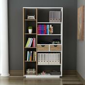 Knihovna Luma White and Walnut