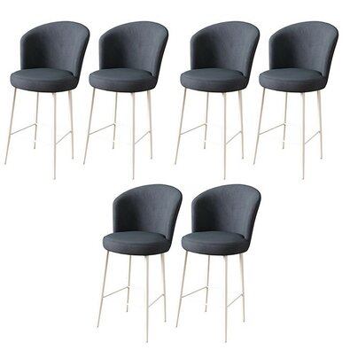 Barstuhl-Set Fora Anthracite and White, 6 Stück