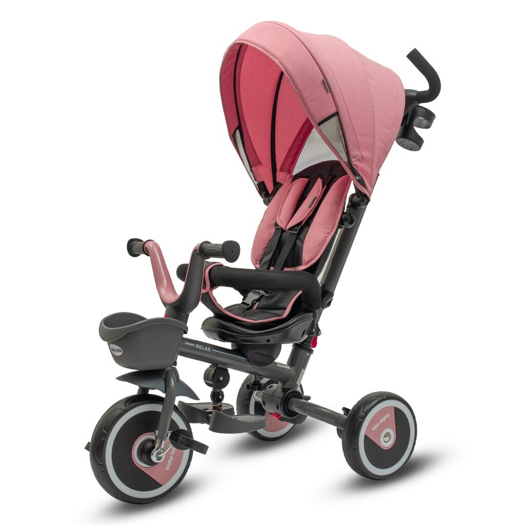 Baby Mix Detská trojkolka 5v1 Relax 365°, ružová