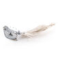 Decorațiune pasăre cu clips 21 cmargintiu