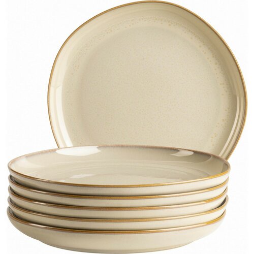Mäser Dessertteller-Set Cordelia Sand 22 cm, 6 Stück