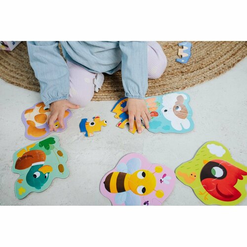 Trefl Baby puzzle Zwierzątka, 6w1 (2-6 elem.)