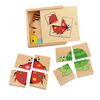 Woody Minipuzzle Tiere