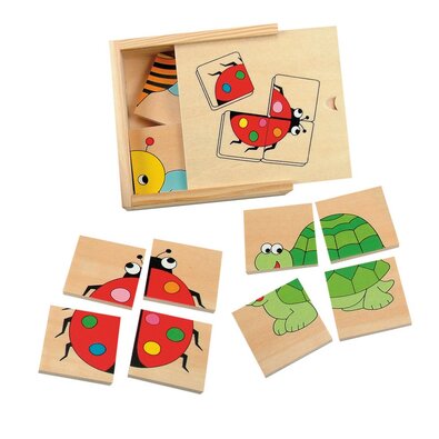 Woody Minipuzzle állatok