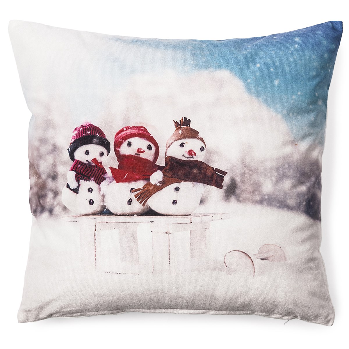 BO-MA Trading Obliečka na vankúšik Snehuliaci, 40 x 40 cm