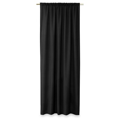 Restilo Oxford Pleat függöny, fekete, 140 x 250 cm