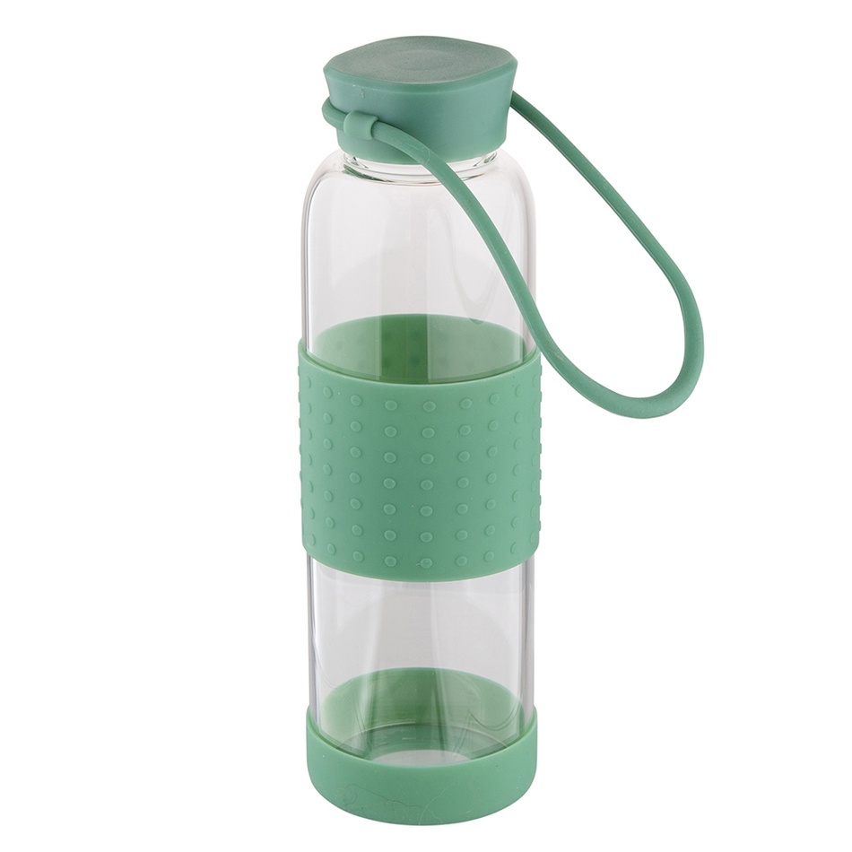 Altom Skleněná láhev na vodu 550 ml, zelená