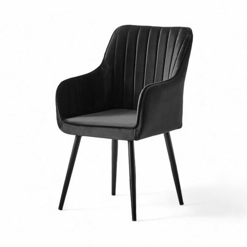 Zestaw krzeseł do jadalni Nova Black and Black, 2 szt.