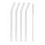 Orion Set of glass drinking straws with brush, 4pcs