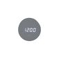 Karlsson 5981GY dizajnové LED hodiny s budíkom sivá, pr. 9 cm