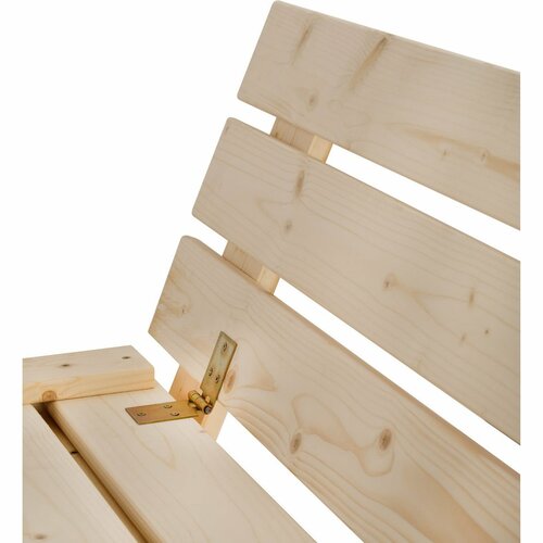 Ladă nisip Sand Tropic din lemn cu bănci, 100 x 100 cm, natural