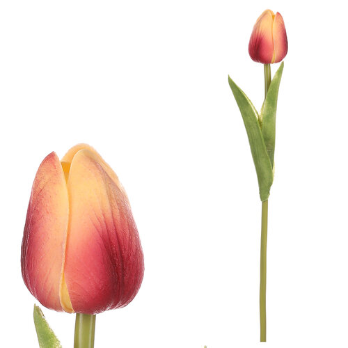 Umetni penasti tulipan mini YEL-PINK, 5 x 5 x 34cm