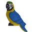 Dekoračný papagáj Ara ararauna, 7 x 10 x 18 cm