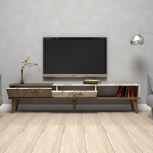 Televizní stolek Milan White Marble