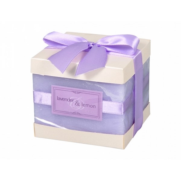 Dekoratívna sviečka Elegancia Levanduľa a citrón