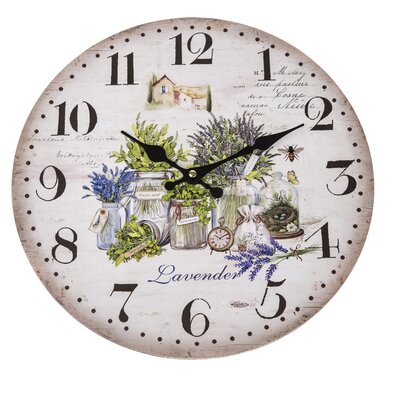 Nástenné hodiny Lavender, 34 cm