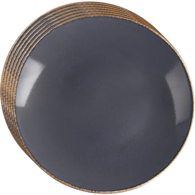 Orion Súprava keramických dezertných tanierov Glaze sivá, 20,5 cm, 6 ks