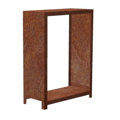 Magazie de lemne Stora pentru grădină 120 x 80 x 40 cm, corten CORGARDEN 1037