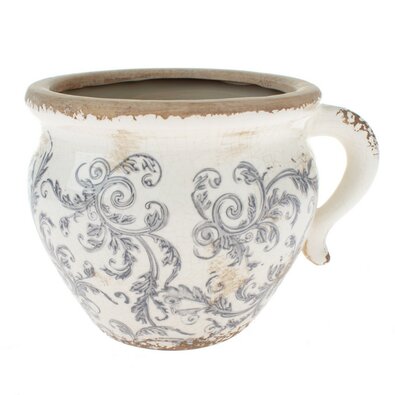 Keramični lonec za cvetje vintage Pompei, 20 x14,5 x 16,5 cm