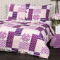 Lenjerie de pat din crep 4Home Patchwork violet, 140 x 220 cm, 70 x 90 cm