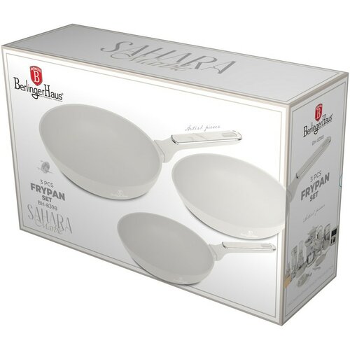 BerlingerHaus Set de tigaie cu suprafață din titan Sahara Marble, 3 bucăți