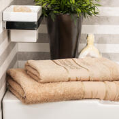 4Home Komplet Bamboo Premium kopalna brisača inbrisača bež, 70 x 140 cm, 50 x 100 cm