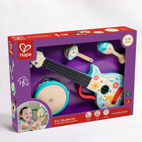 Hape Zestaw instrumentów perkusyjnych 4w1