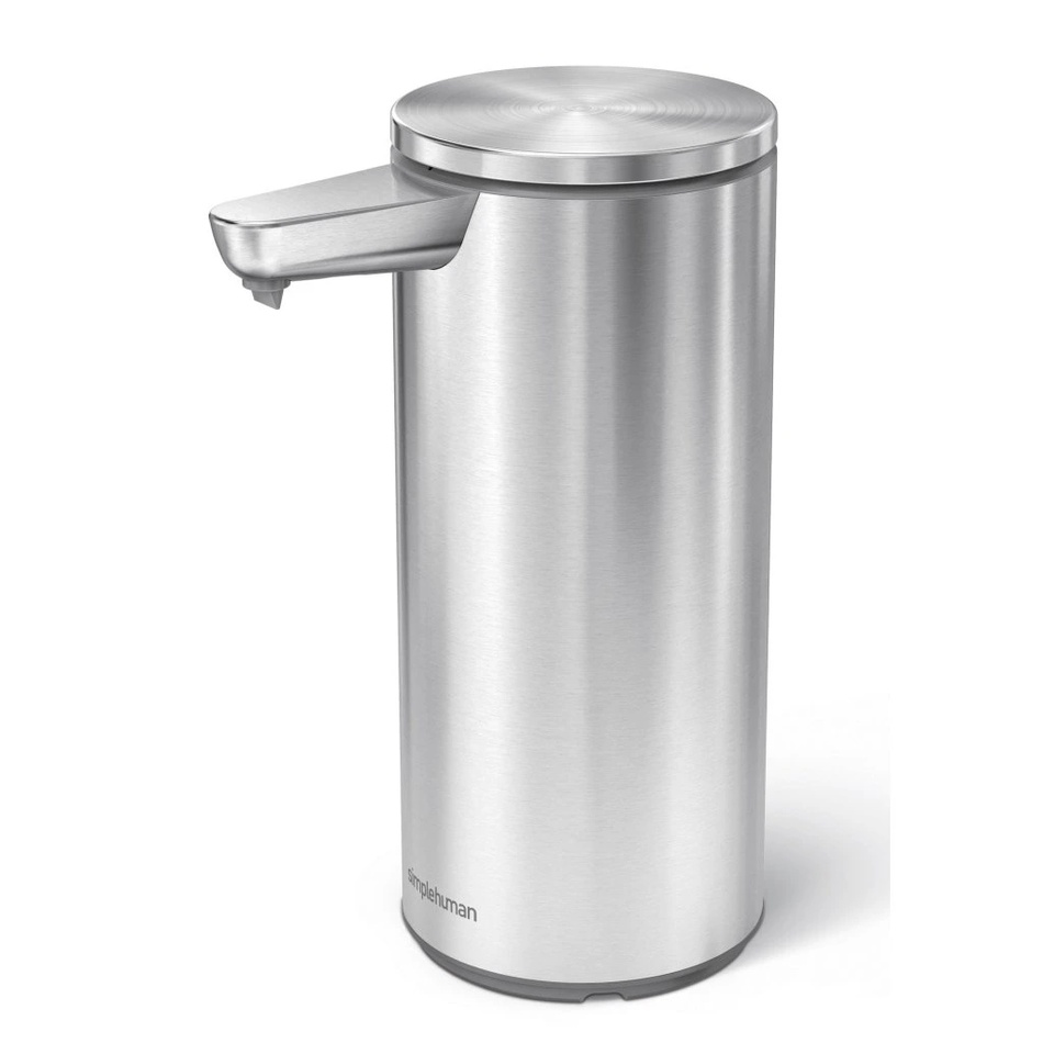 Simplehuman érintésmentes szappanadagoló 266 ml,újratölthető, szálcsiszolt rozsdamentes acélból, ezüst