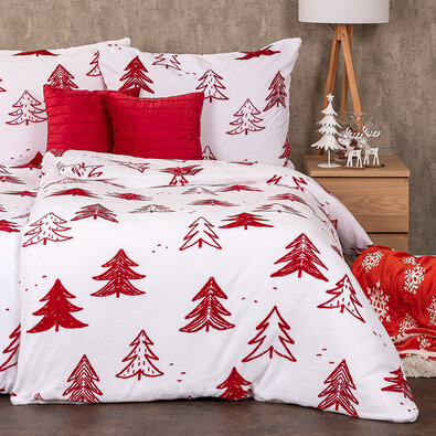 4Home Bettwäsche Trees Mikroflanell 140 x 220 cm, 70 x 90 cm