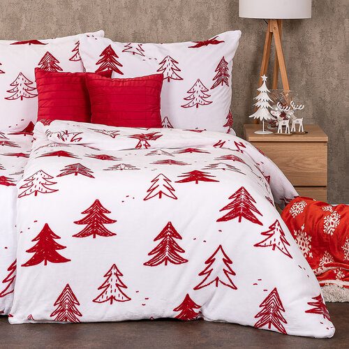 Lenjerie de pat din micro-flanelă 4Home Trees, 140 x 220 cm, 70 x 90 cm