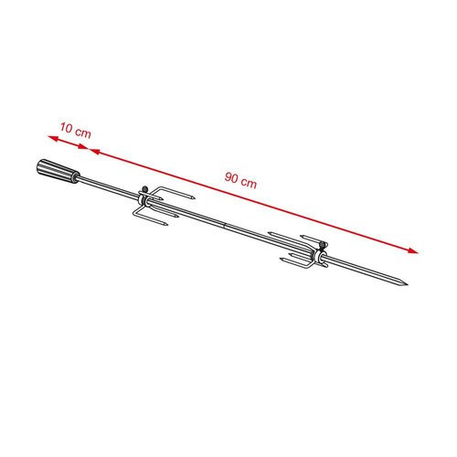 Ac de grătar + rotisor cu motor electric de 220V Fresca