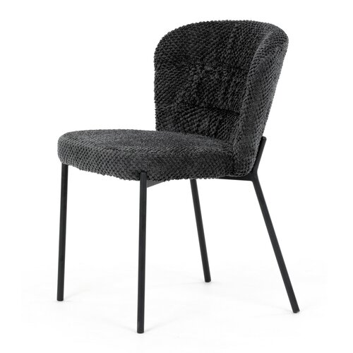 Esszimmerstuhl-Set Bouclé CT-W1077 GREY2, 4 Stück
