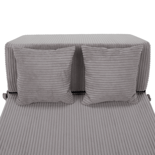 Skladacie kreslo / matrac PELOS, sivá