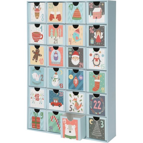 Papirni adventni koledar Winter moments, 25,7 x6,4 x 38,3 cm