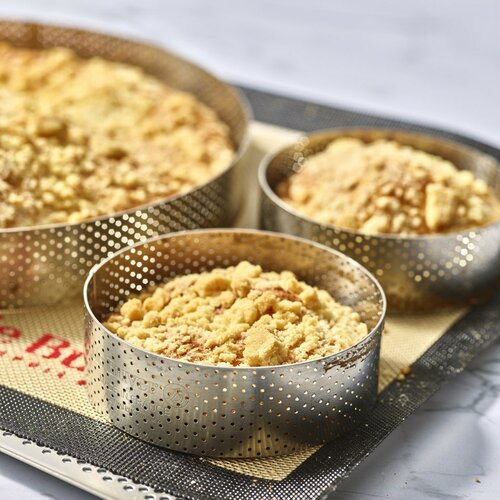 De Buyer 3098.05 perforierter Kuchenrahmen rund 12,5 cm, Edelstahl